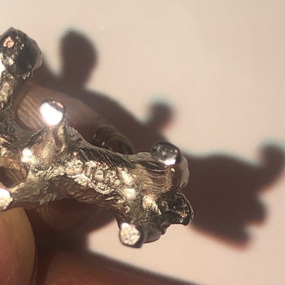 VTG Sterling Silver Canadian Moose Mini Charm Bracelet Charm .7” - Picture 4 of 5